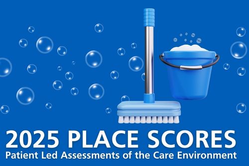 Place scores tile with mop bucket, bubbles and broom